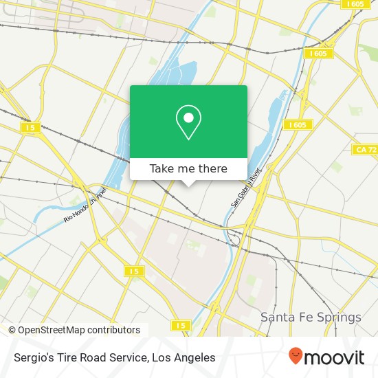 Mapa de Sergio's Tire Road Service