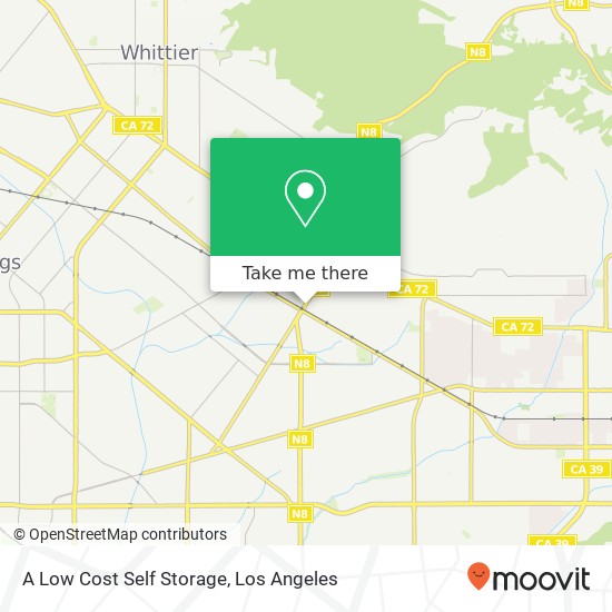 A Low Cost Self Storage map