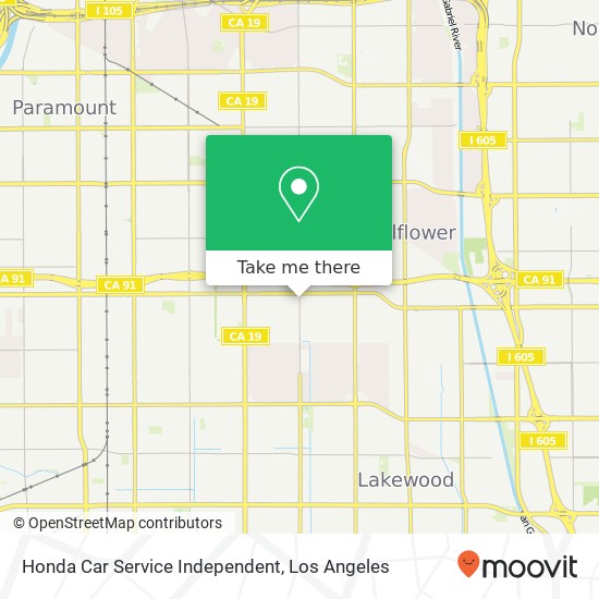 Mapa de Honda Car Service Independent