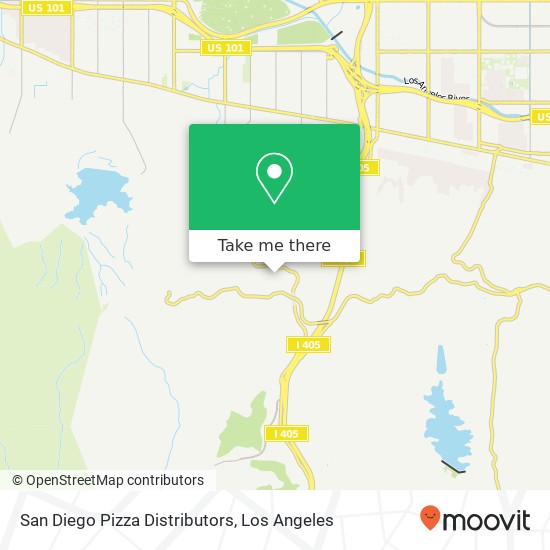 Mapa de San Diego Pizza Distributors