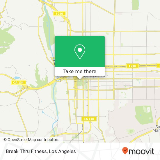 Break Thru Fitness map