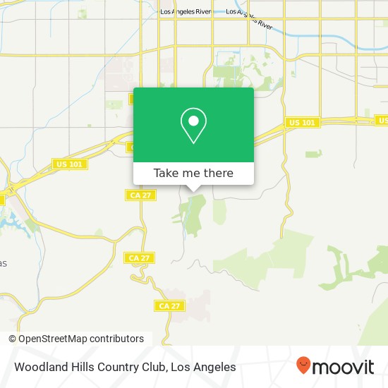 Mapa de Woodland Hills Country Club