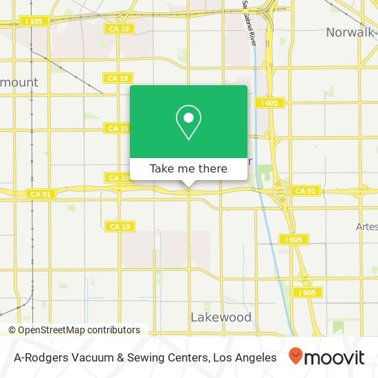 Mapa de A-Rodgers Vacuum & Sewing Centers
