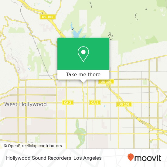 Mapa de Hollywood Sound Recorders