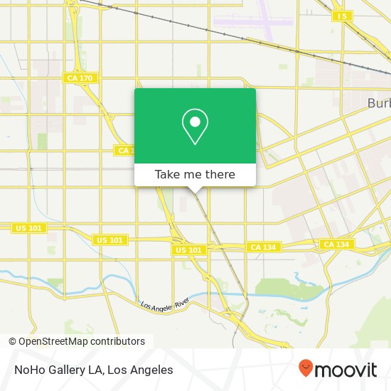 NoHo Gallery LA map
