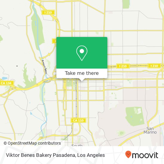 Mapa de Viktor Benes Bakery Pasadena