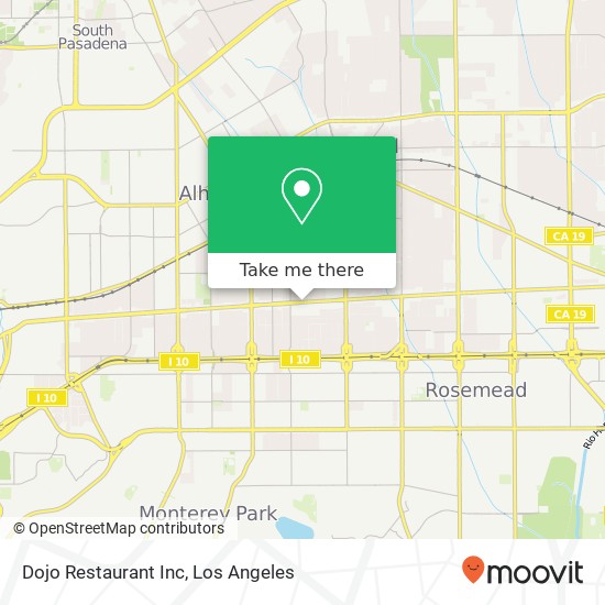 Dojo Restaurant Inc map