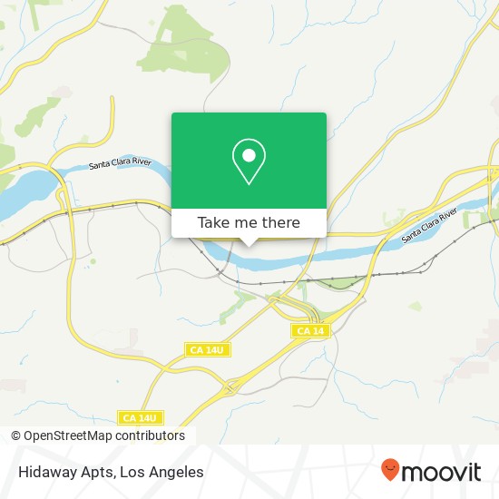Hidaway Apts map