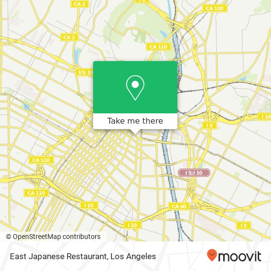 Mapa de East Japanese Restaurant