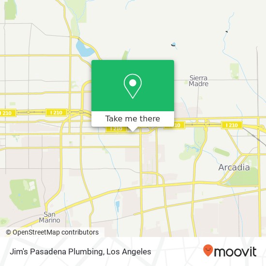 Jim's Pasadena Plumbing map