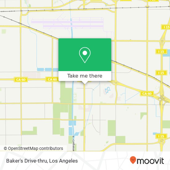Mapa de Baker's Drive-thru