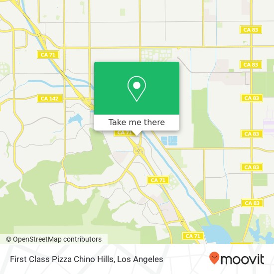 First Class Pizza Chino Hills map