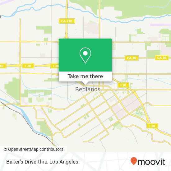 Baker's Drive-thru map