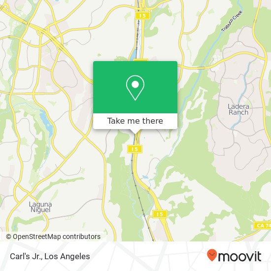 Carl's Jr. map
