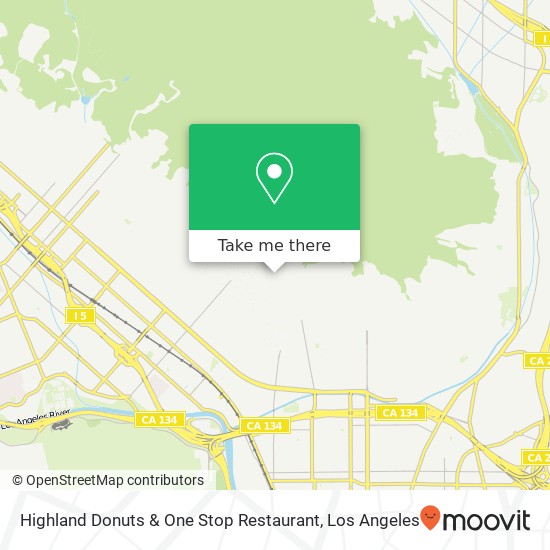 Mapa de Highland Donuts & One Stop Restaurant