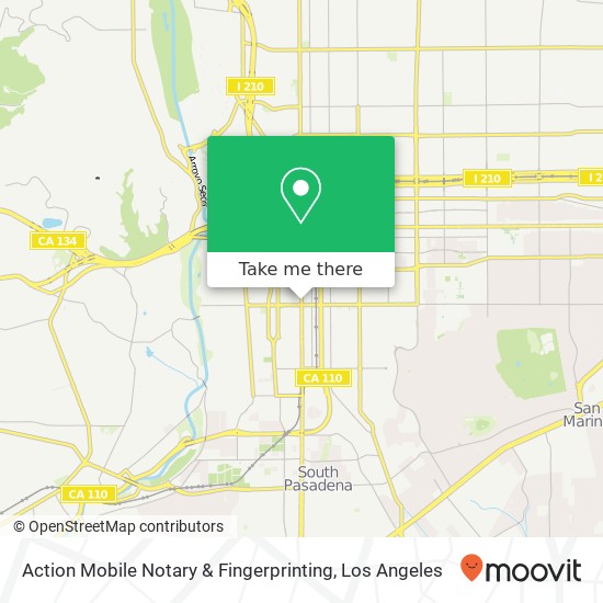 Mapa de Action Mobile Notary & Fingerprinting