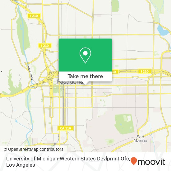 University of Michigan-Western States Devlpmnt Ofc map