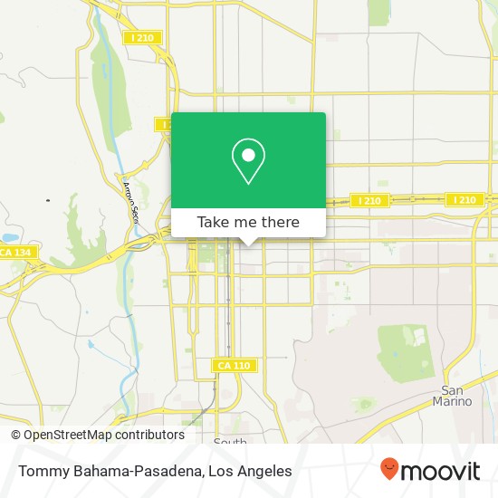 Tommy Bahama-Pasadena map