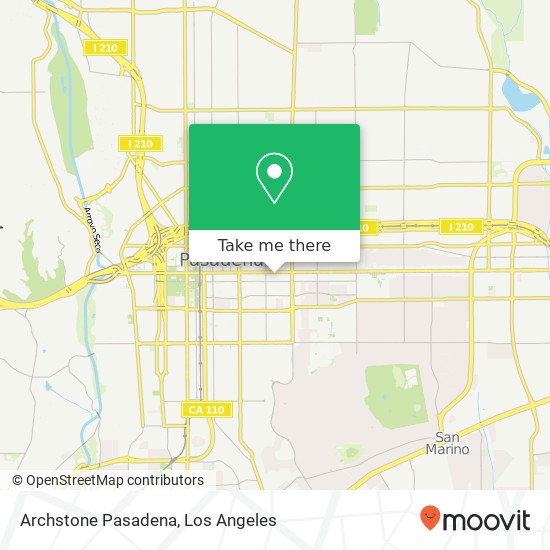 Archstone Pasadena map