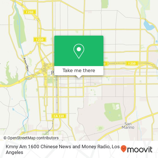 Mapa de Kmny Am 1600 Chinese News and Money Radio