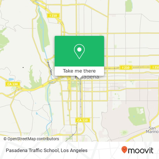 Mapa de Pasadena Traffic School
