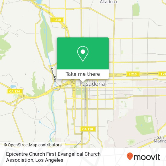 Epicentre Church First Evangelical Church Association map