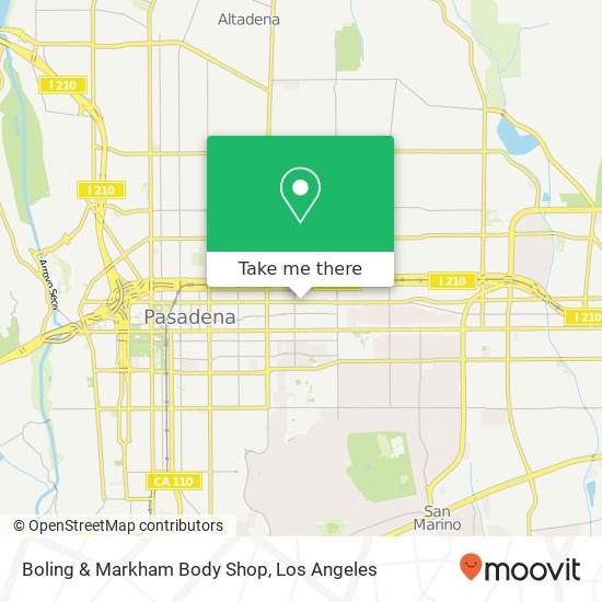 Boling & Markham Body Shop map