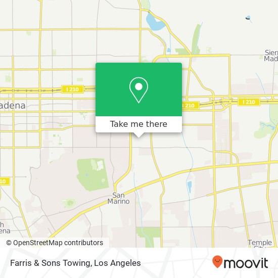 Farris & Sons Towing map