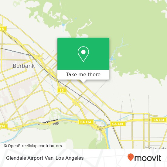 Glendale Airport Van map