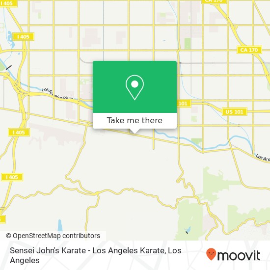 Mapa de Sensei John's Karate - Los Angeles Karate