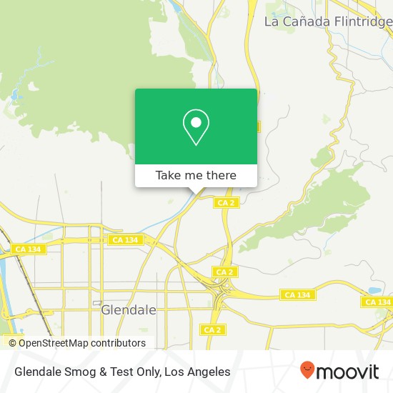 Glendale Smog & Test Only map