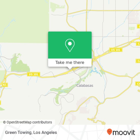 Green Towing map