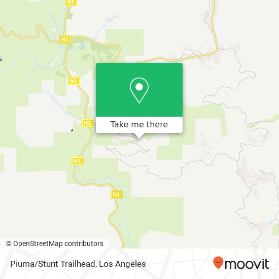 Piuma/Stunt Trailhead map