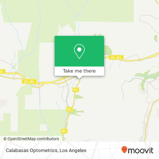 Calabasas Optometrics map