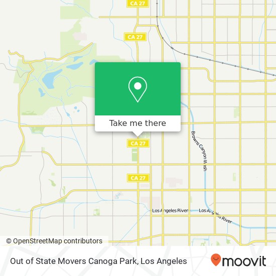 Mapa de Out of State Movers Canoga Park