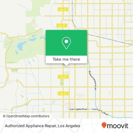 Mapa de Authorized Appliance Repair