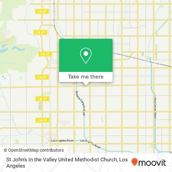 Mapa de St John's In the Valley United Methodist Church