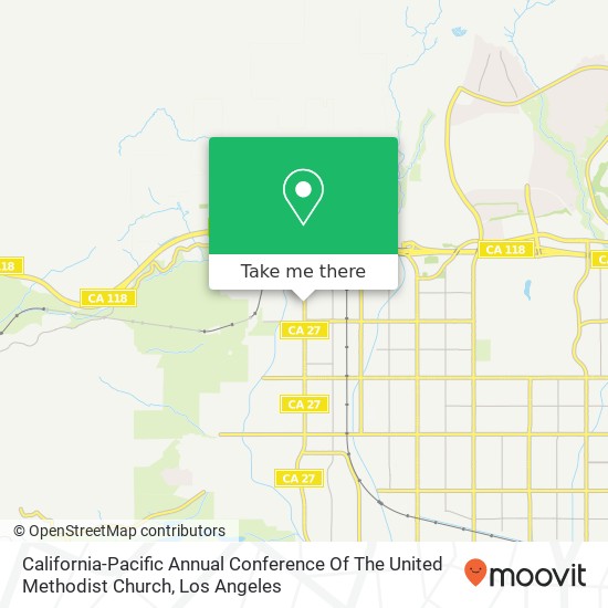 California-Pacific Annual Conference Of The United Methodist Church map