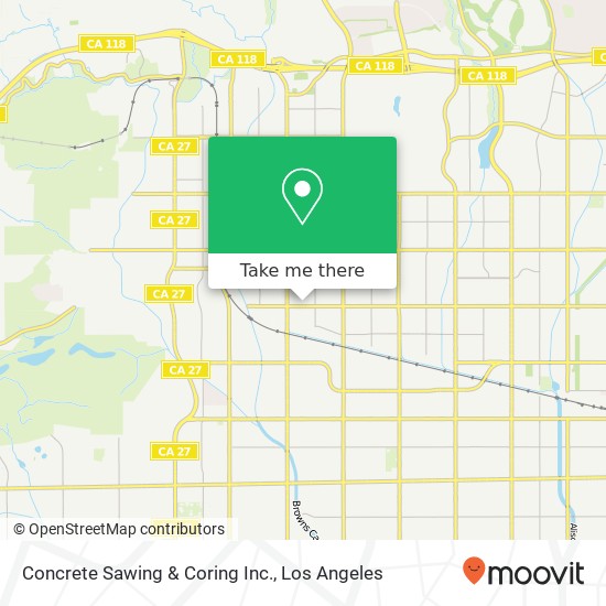 Concrete Sawing & Coring Inc. map