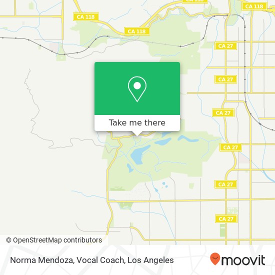 Mapa de Norma Mendoza, Vocal Coach