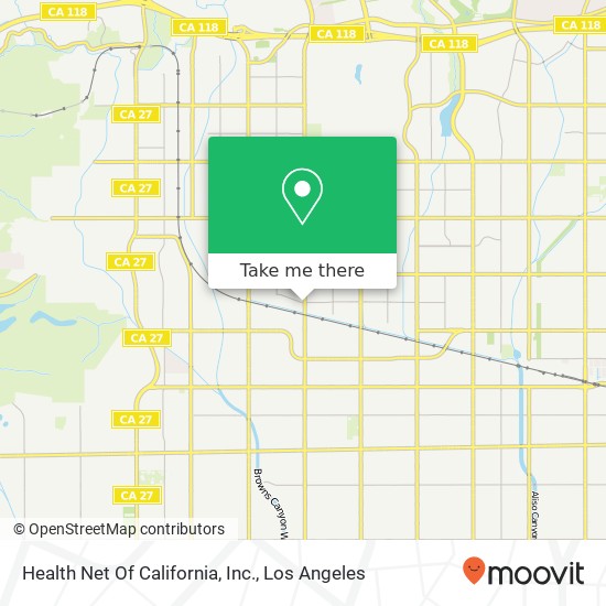 Mapa de Health Net Of California, Inc.