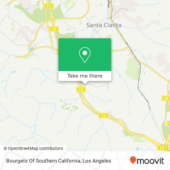 Mapa de Bourgets Of Southern California