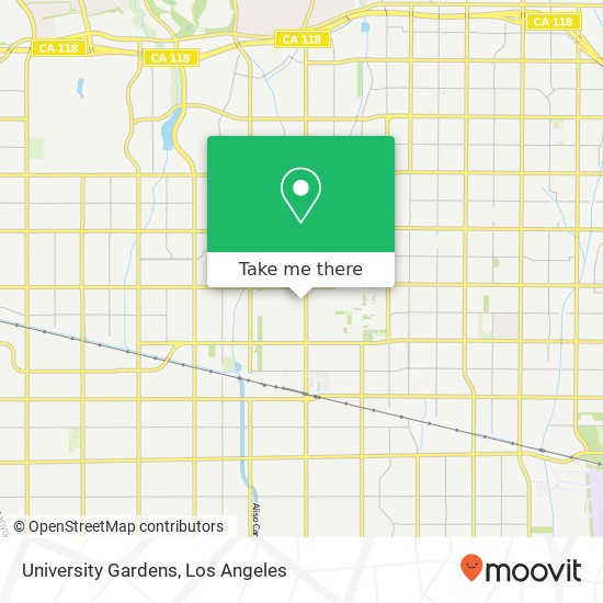 University Gardens map