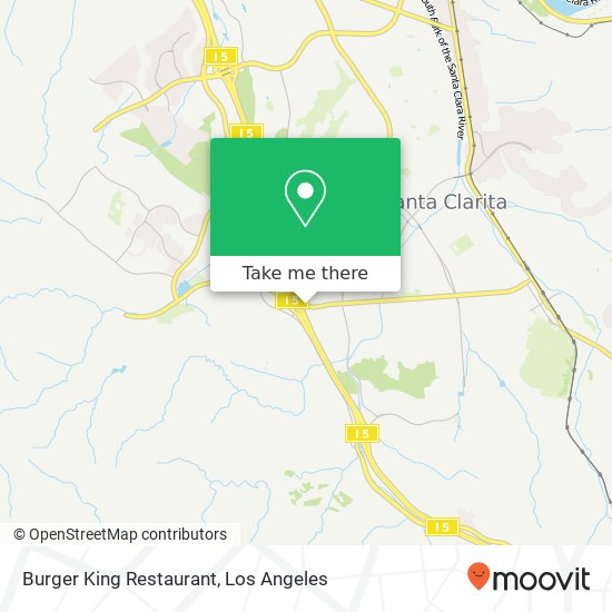 Mapa de Burger King Restaurant
