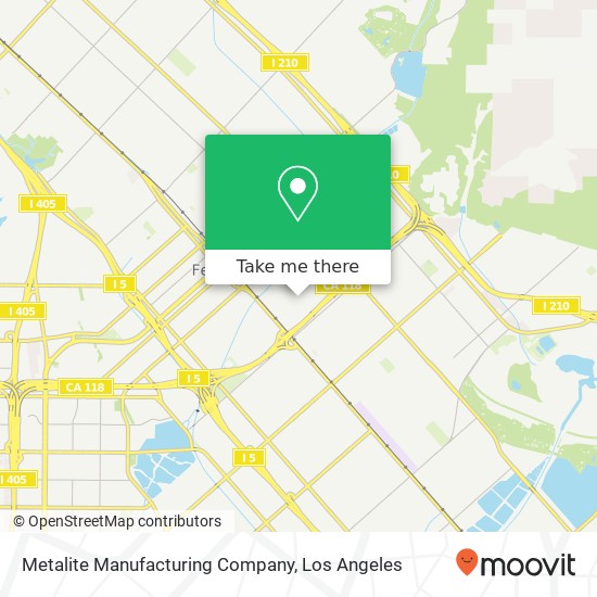 Mapa de Metalite Manufacturing Company