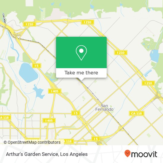 Arthur's Garden Service map