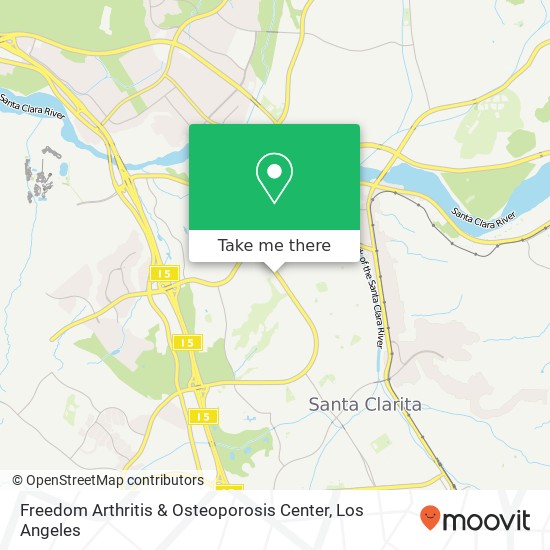 Mapa de Freedom Arthritis & Osteoporosis Center