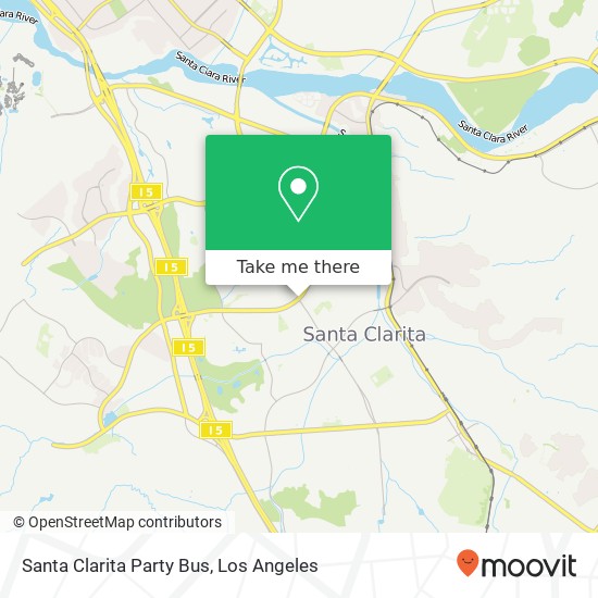 Mapa de Santa Clarita Party Bus