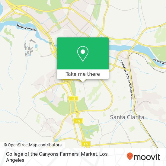 College of the Canyons Farmers' Market map