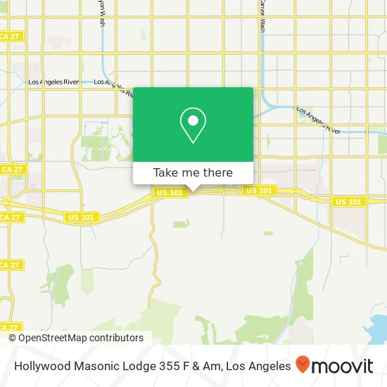 Hollywood Masonic Lodge 355 F & Am map